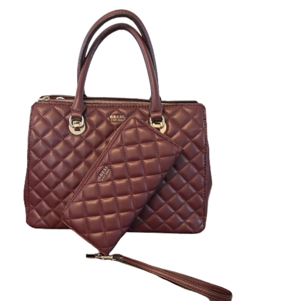 Guess Purse and Wallet Quilted Purse & Wristlet Wallet Matching bag & wallet
